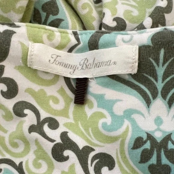 Tommy Bahama Green and Blue Floral Sundress. - Picture 3 of 9